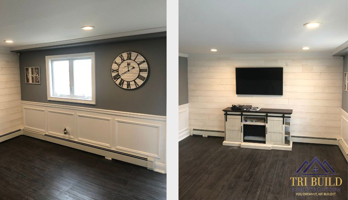 Basement Refinishing by Tri Build Construction Long Island